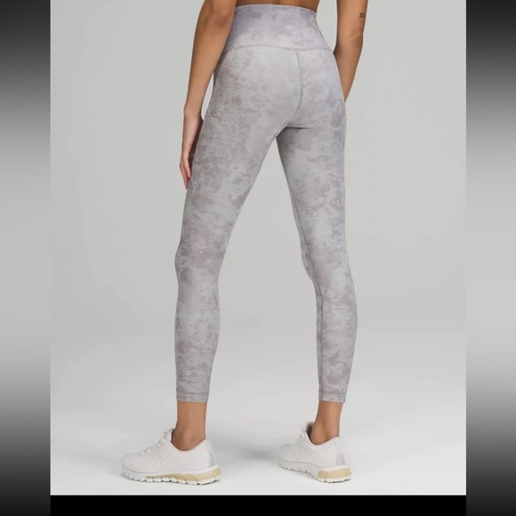 Lululemon Wunder Train Tights 6 Tactile Jacquard Lunar Rock Delicate Mint - Picture 3 of 11